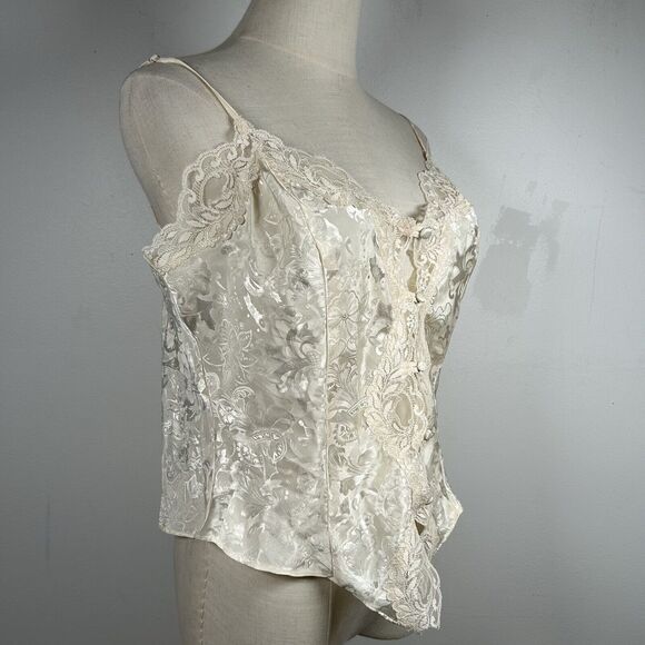 Victoria’s Secret Gold Label Serena Jacquard Lace Top Women's Size Medium - Picture 3 of 9
